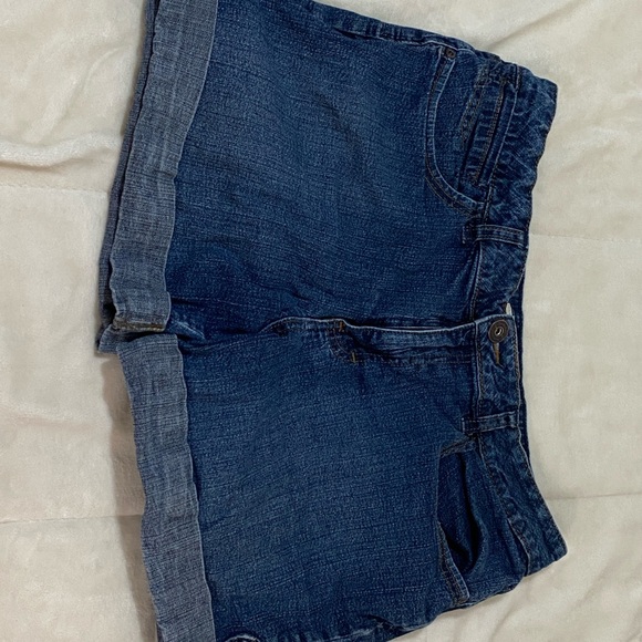 St. John's Bay Dark Blue Jean Shorts - Picture 1 of 3